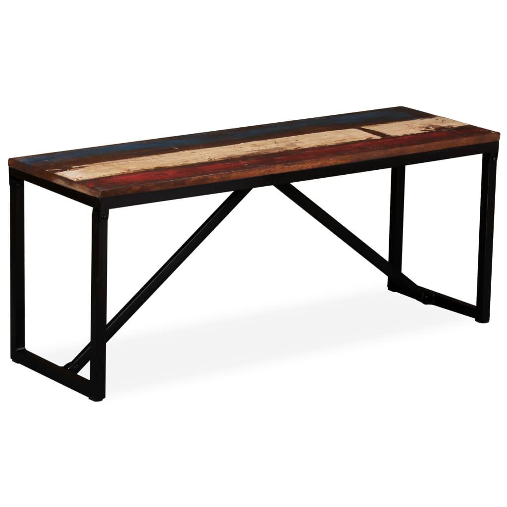 Bench Solid Reclaimed Wood 43.3