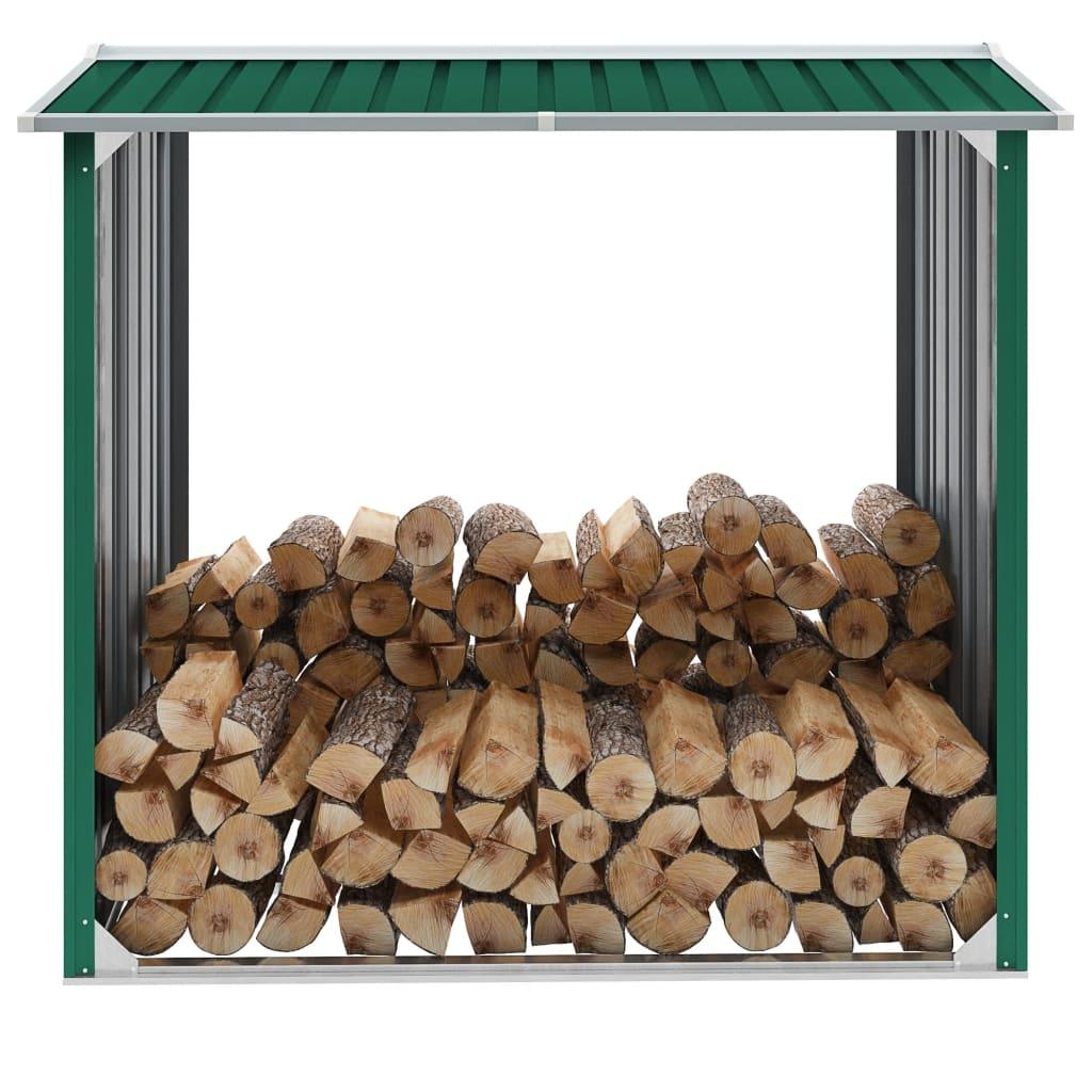 Log Storage Shed Galvanized Steel 67.7