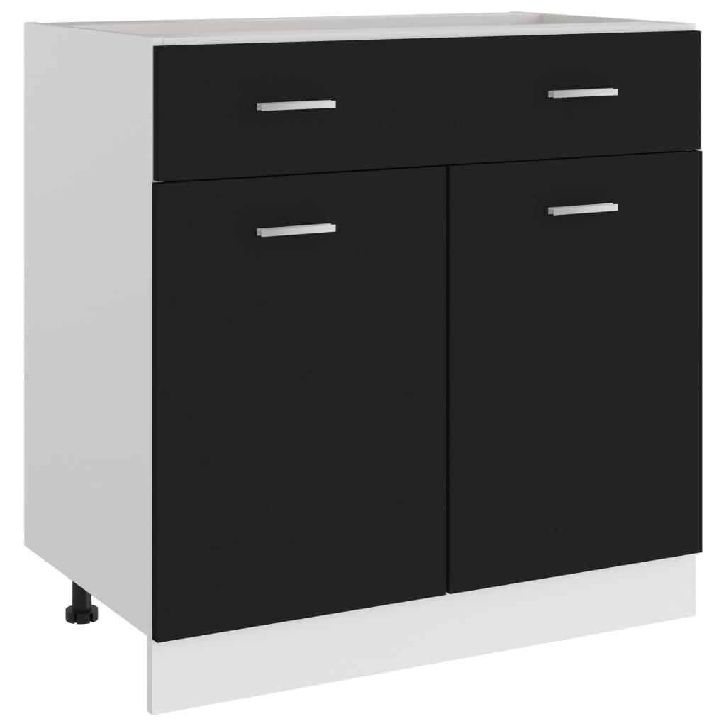 Drawer Bottom Cabinet Black 31.5