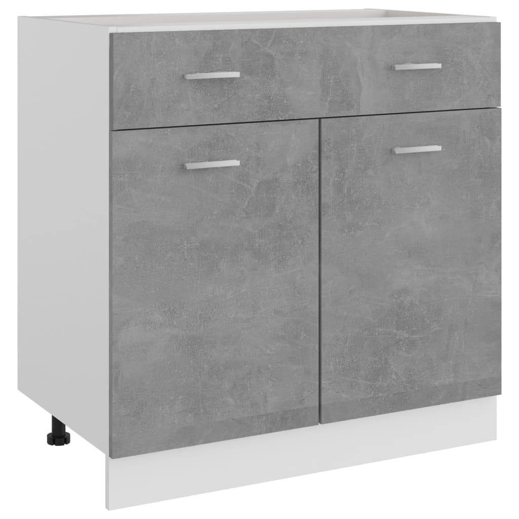 Drawer Bottom Cabinet Concrete Gray 31.5