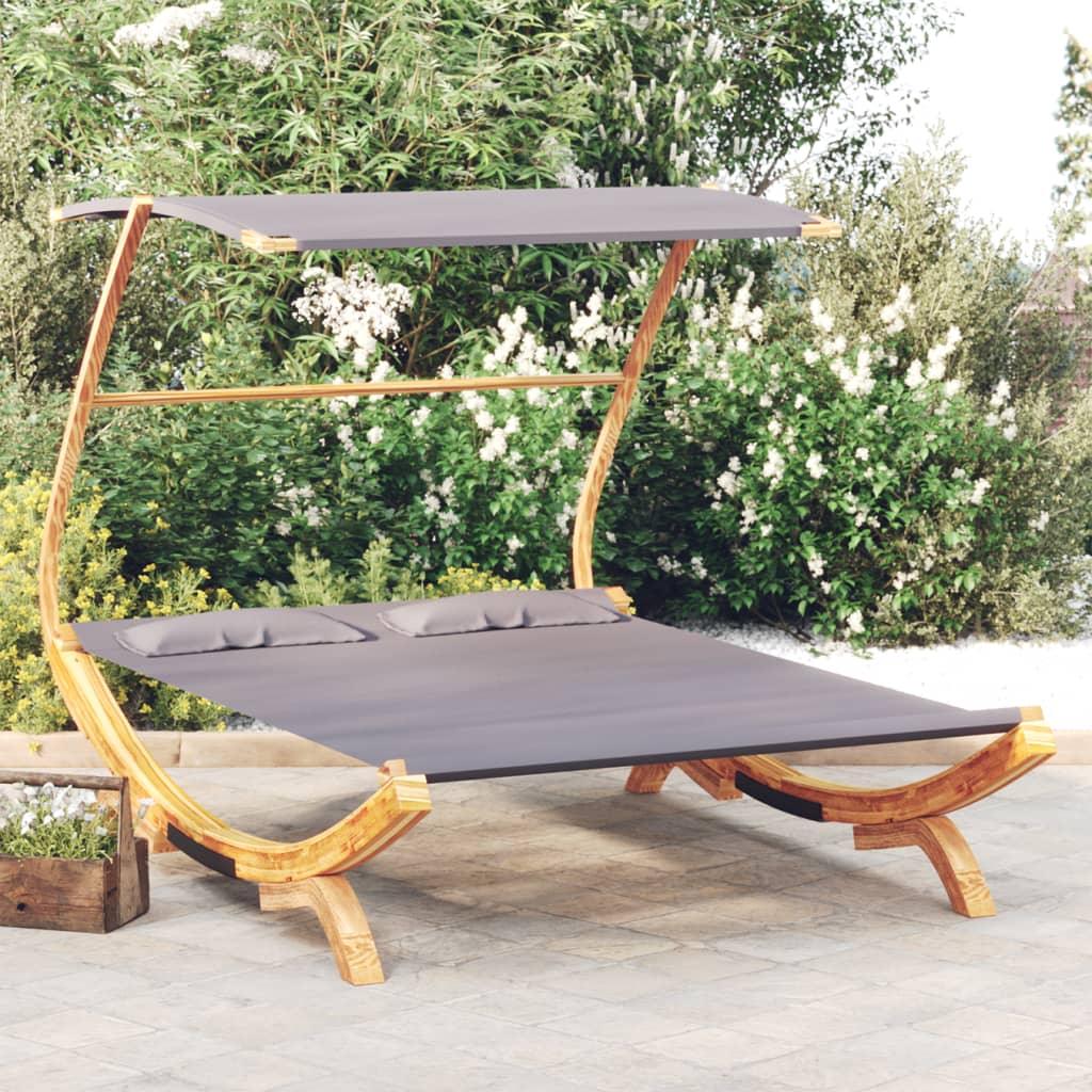 Patio Lounge Bed with Canopy 65