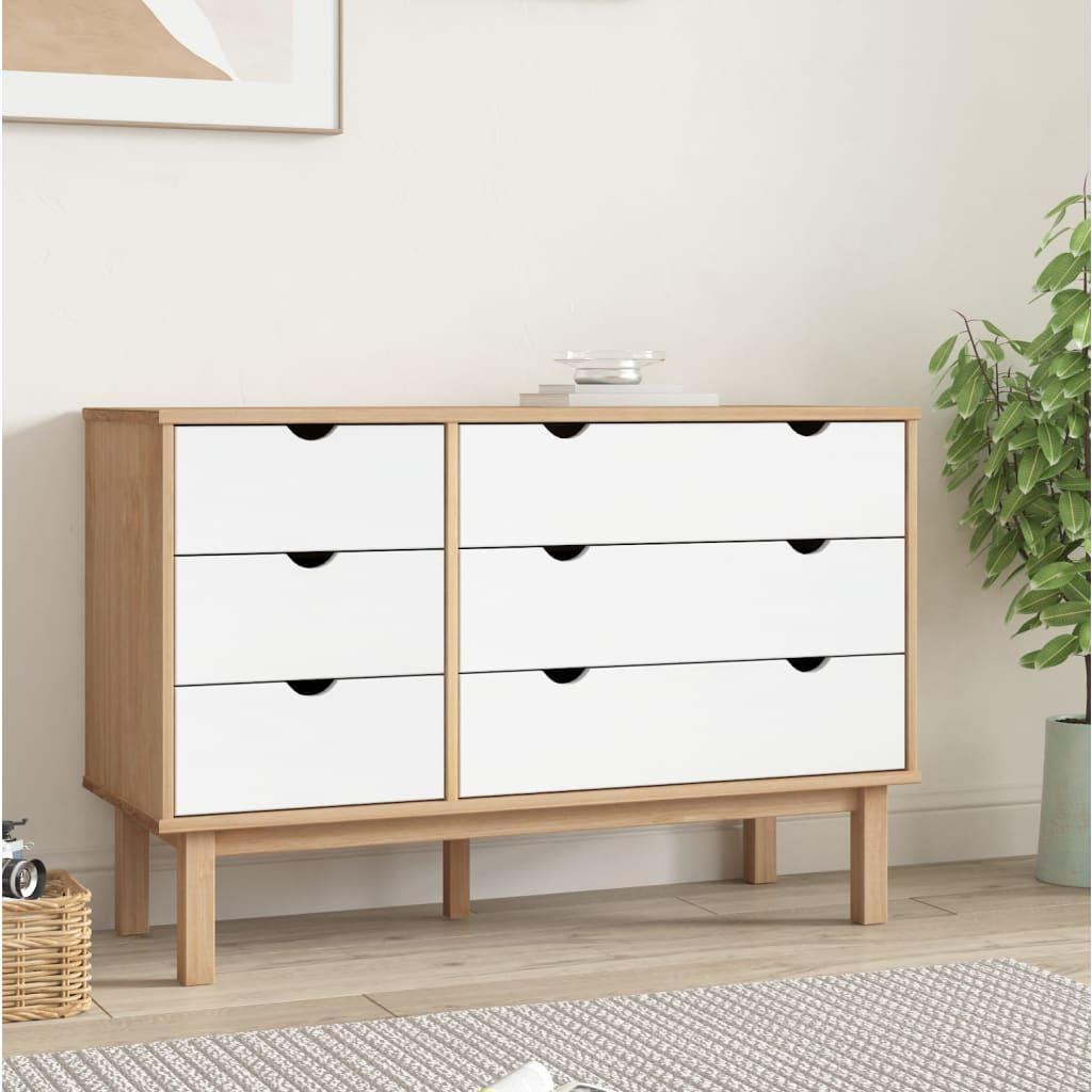 Drawer Cabinet OTTABrown&White 43.7
