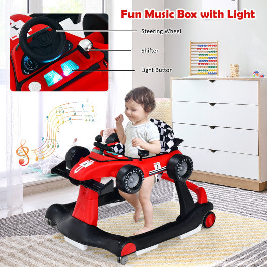 4-in-1 Foldable Activity Push Walker with Adjustable Height-Black at Set Shop and Smile