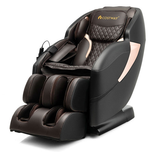 Zero Gravity SL-Track Electric Shiatsu Massage Chair with Intelligent Voice Control-Black at Set Shop and Smile