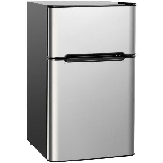 3.2 cu ft. Compact Stainless Steel Refrigerator-Gray