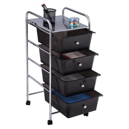 4 Drawers Metal Rolling Storage Cart at Set Shop and Smile