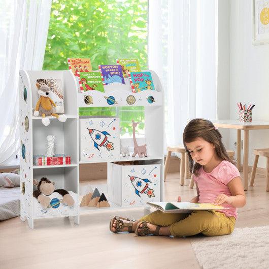 Wooden Children Storage Cabinet with Storage Bins