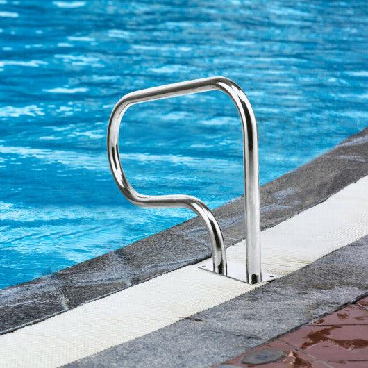 Stainless Steel Swimming Pool Hand Rail with Base Plate at Set Shop and Smile