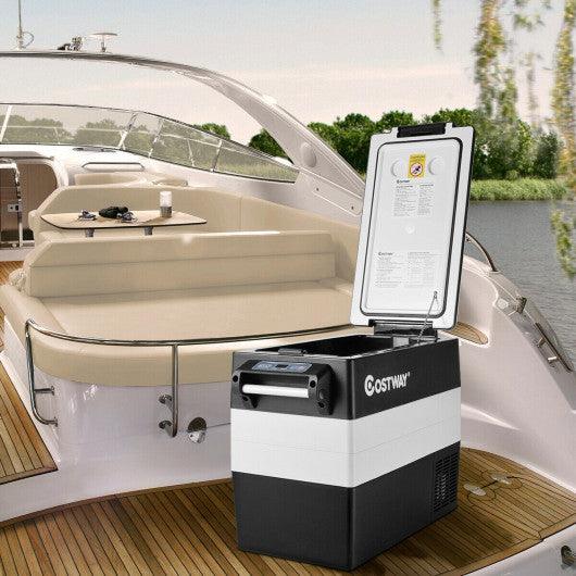 55 Quarts Portable Electric Car Refrigerator-Silver