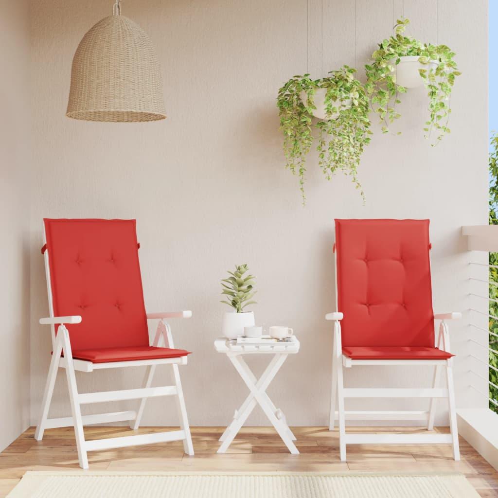 Garden Highback Chair Cushions 2 pcs Red 47.2