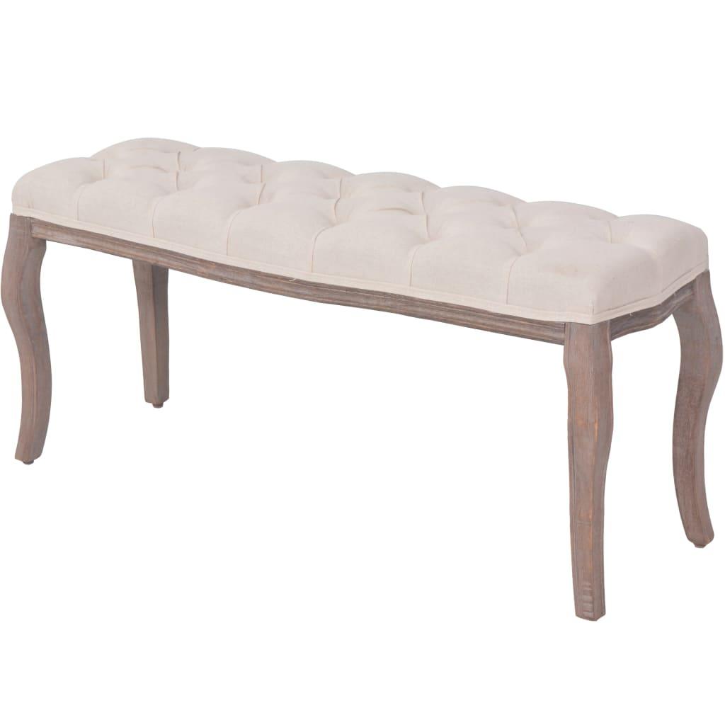 Bench Linen Solid Wood 43.3