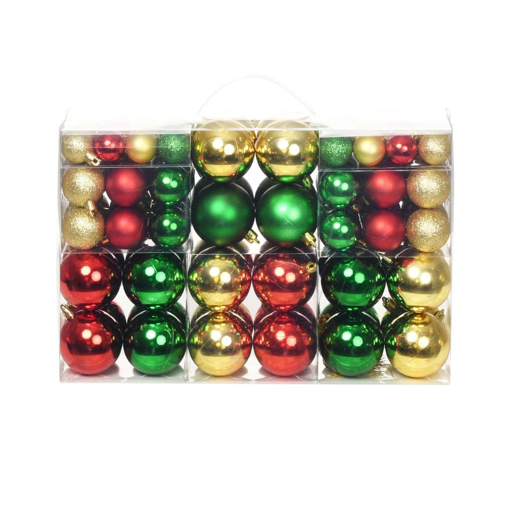 Christmas Balls 100 pcs Red/Gold/Green - vidaXL - 245718 - Set Shop and Smile