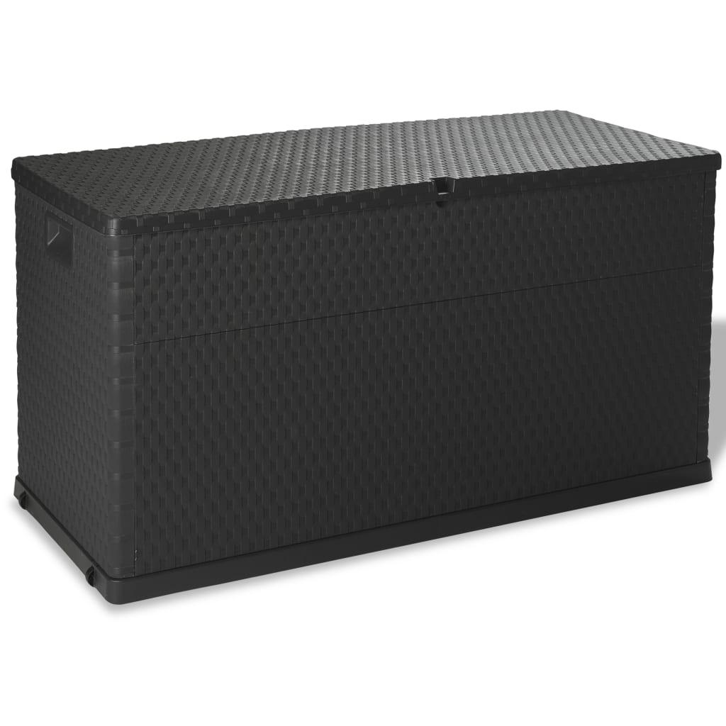 Patio Storage Box Anthracite 47.2"x22"x24.8" PP Rattan - vidaXL - 43711 - Set Shop and Smile