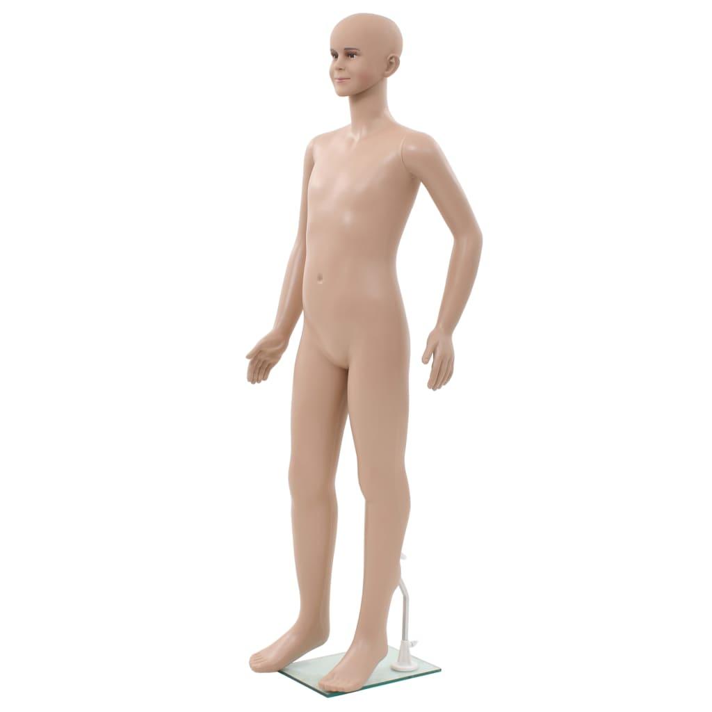 Full Body Child Mannequin with Glass Base Beige 55.1