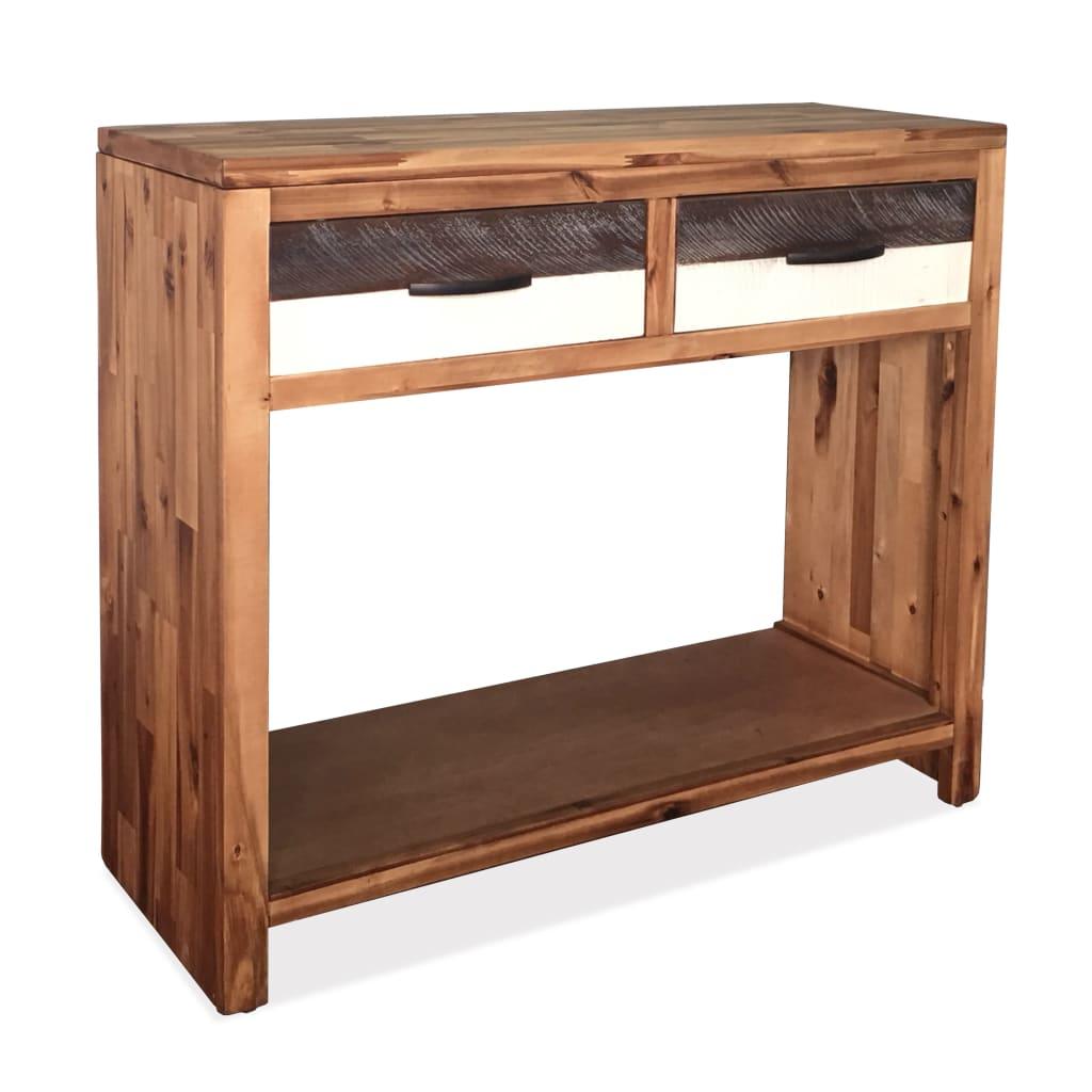 Console Table Solid Acacia Wood 33.9