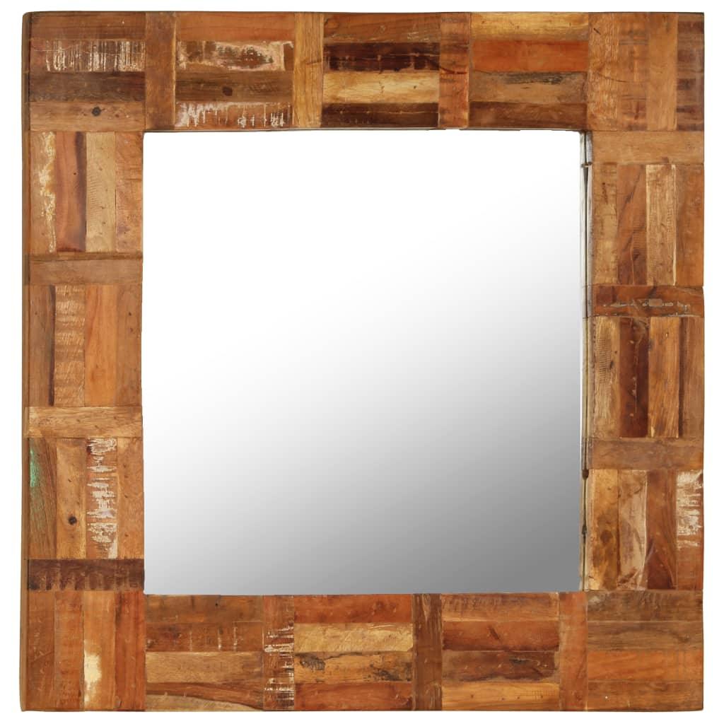 Wall Mirror Solid Reclaimed Wood 23.6"x23.6" - vidaXL - 246417 - Set Shop and Smile