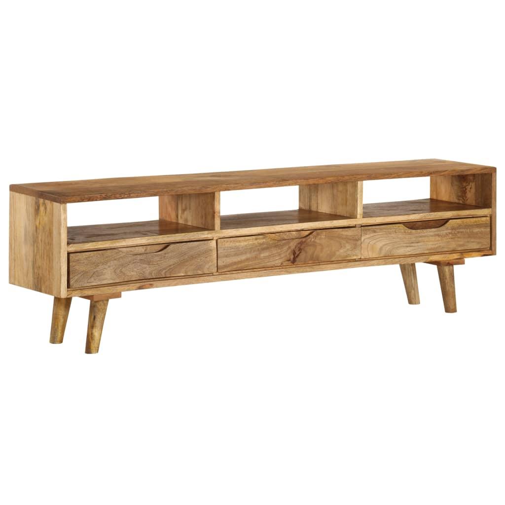 TV Cabinet Solid Mango Wood 55.1"x11.8"x16.1" - vidaXL - 246787 - Set Shop and Smile