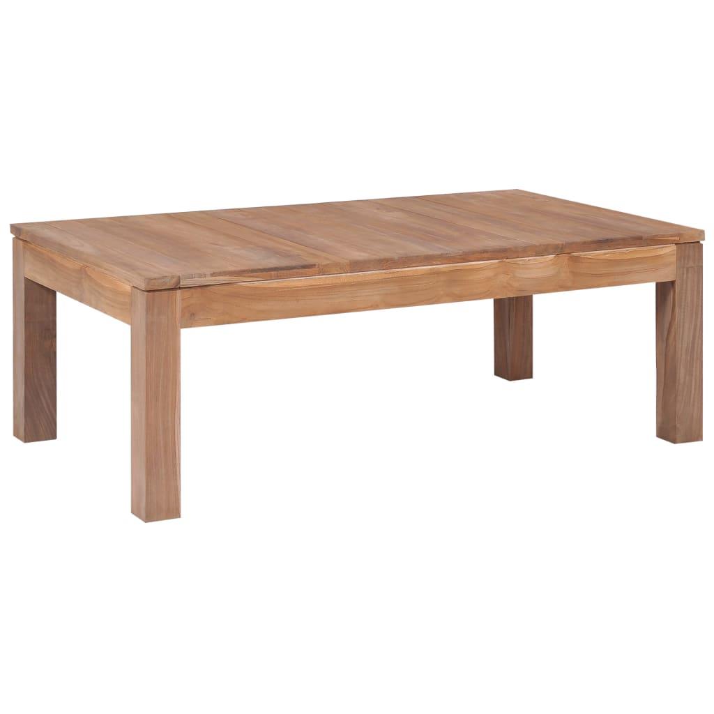 Coffee Table Solid Teak Wood with Natural Finish 43.3"x23.6"x15.7" - vidaXL - 246955 - Set Shop and Smile