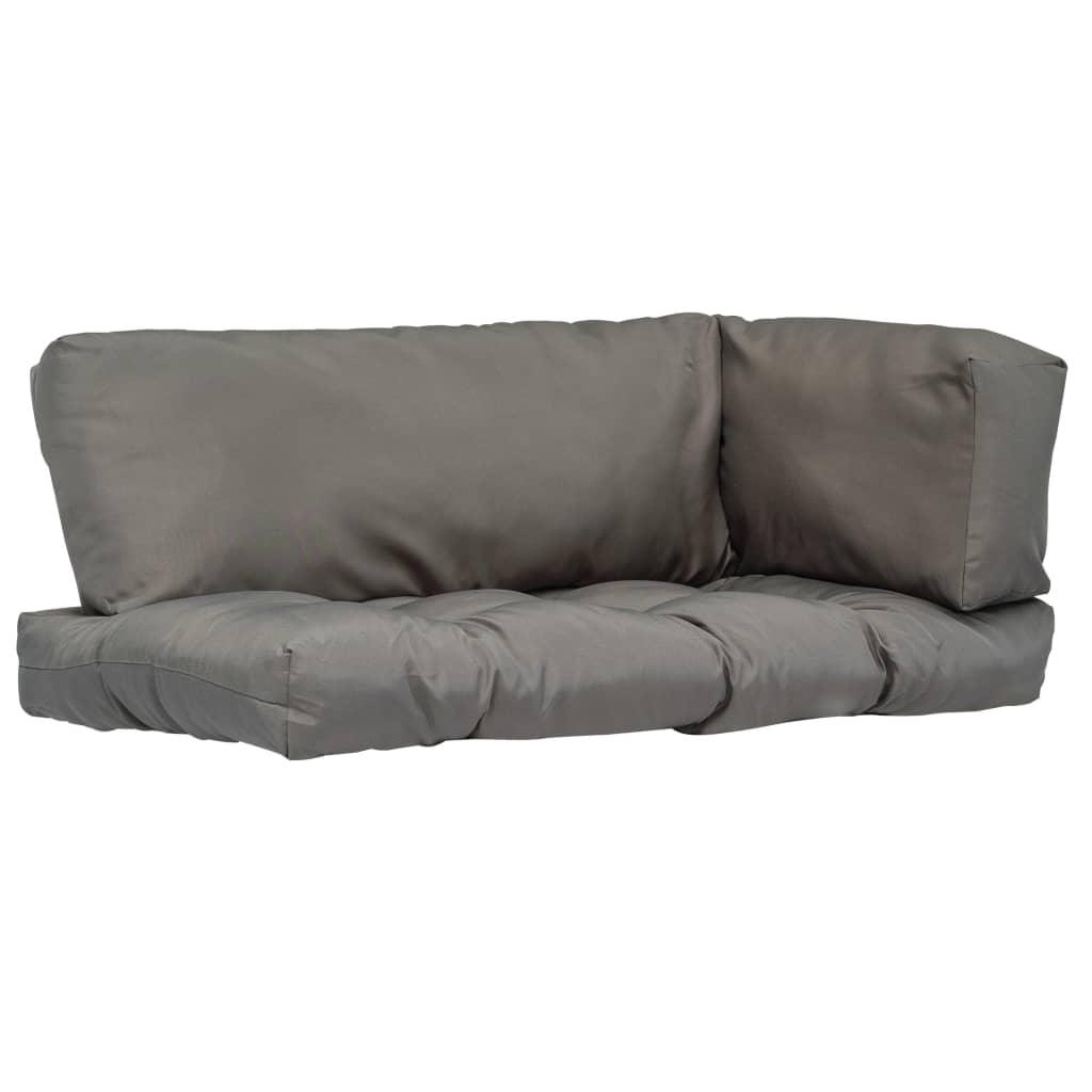 Pallet Cushions 3 pcs Gray Polyester - vidaXL - 44652 - Set Shop and Smile