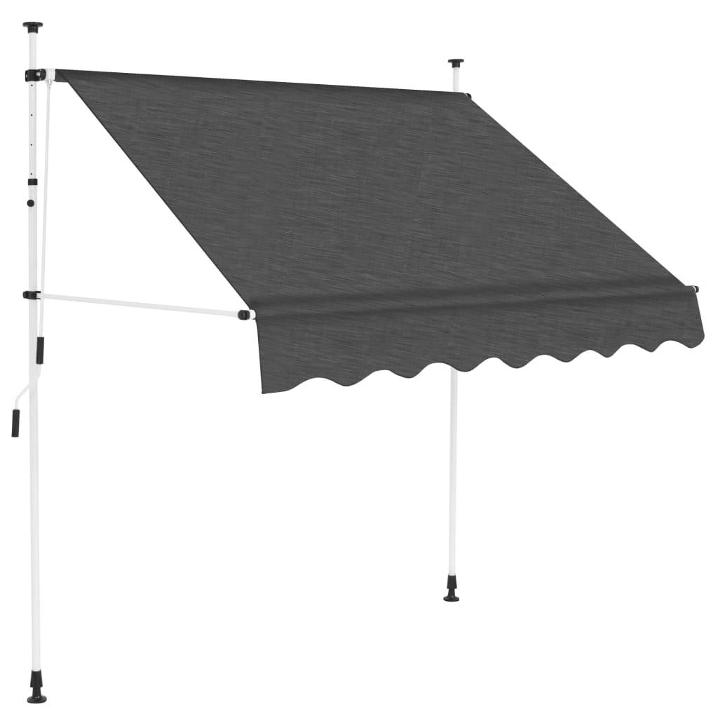 Manual Retractable Awning 59" Anthracite - vidaXL - 143687 - Set Shop and Smile