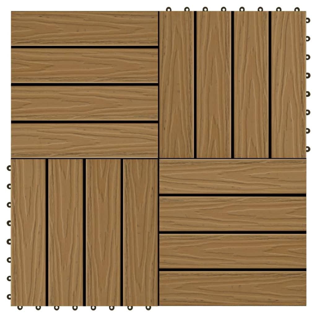 11 pcs Decking Tiles Deep Embossed WPC 11.8