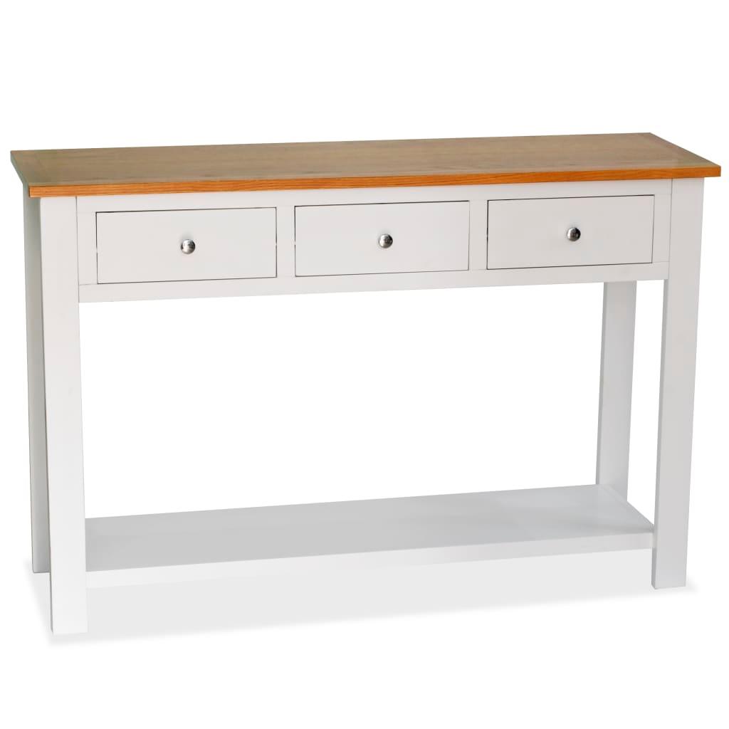 Console Table 46.5"x13.8"x30.3" Solid Oak Wood - vidaXL - 247053 - Set Shop and Smile