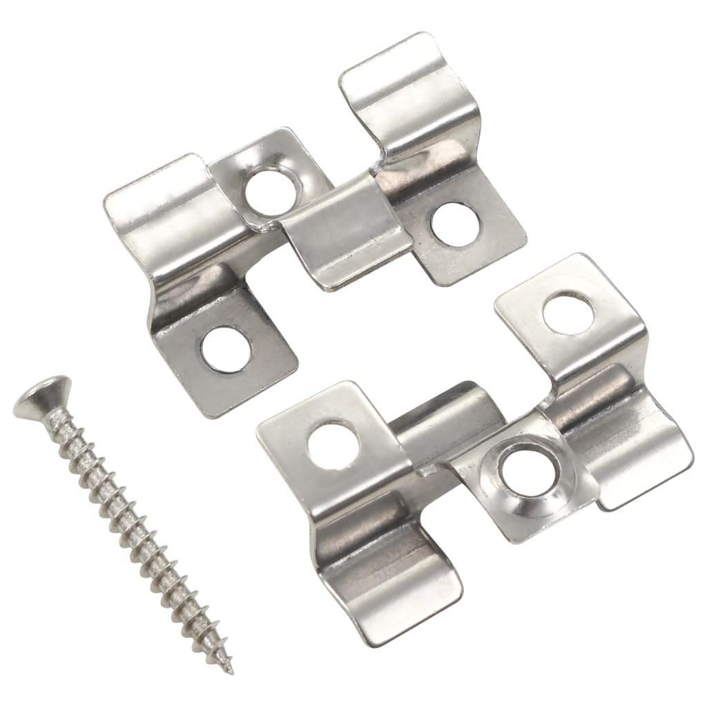 100 pcs Decking Clips with 200 Screws Stainless Steel - vidaXL - 45063 - Set Shop and Smile