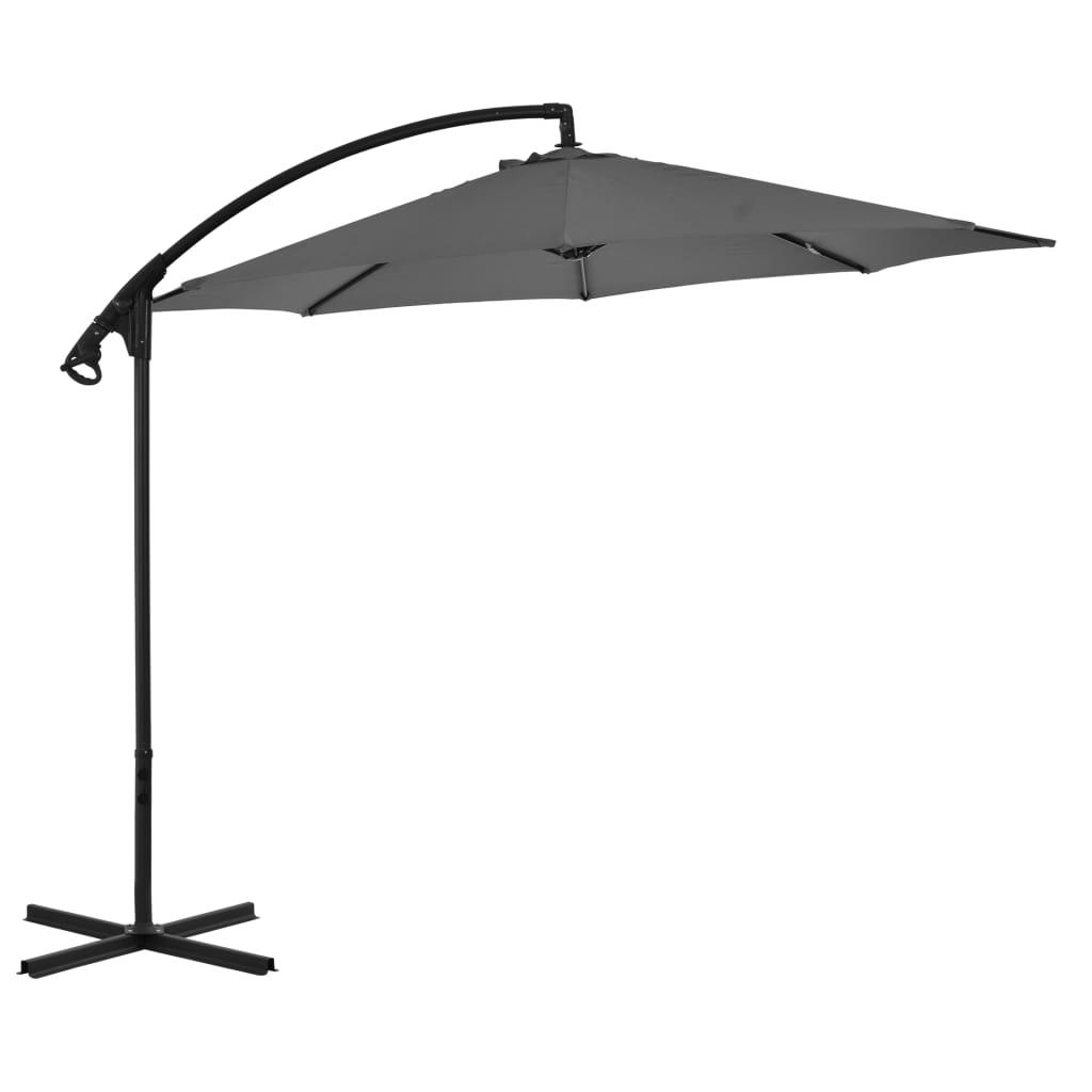 Cantilever Umbrella with Steel Pole 118.1