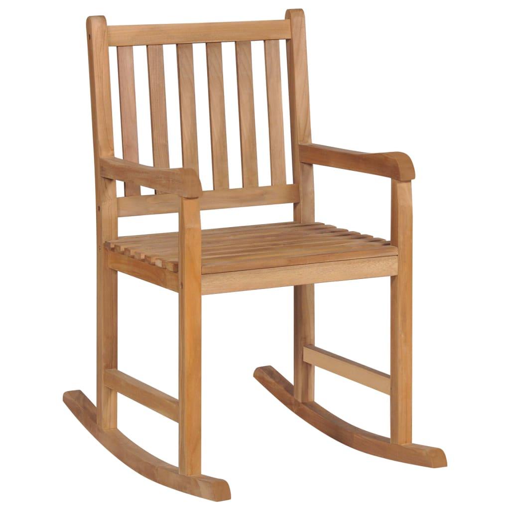 Rocking Chair Solid Teak Wood - vidaXL - 44992 - Set Shop and Smile