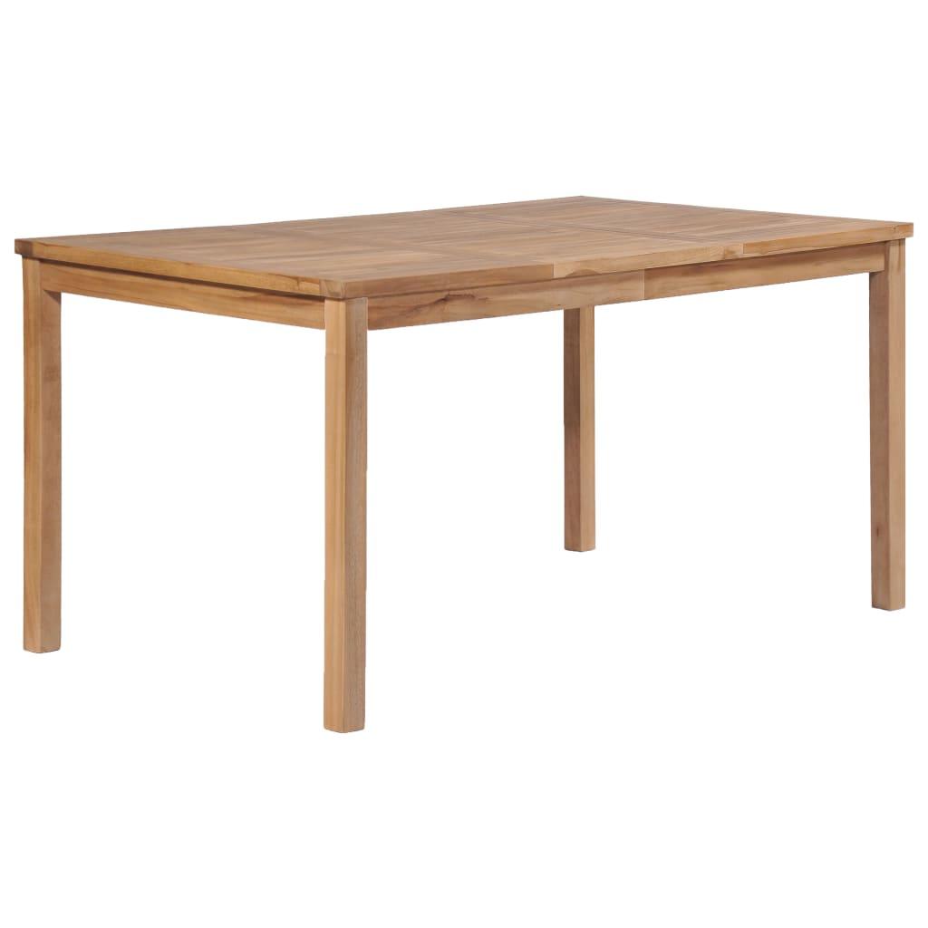Patio Table 59.1"x35.4"x30.3" Solid Teak Wood - vidaXL - 44997 - Set Shop and Smile