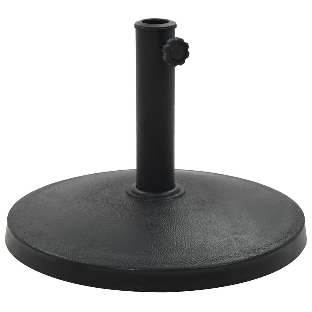 Parasol Base Round Polyresin 22 lb Black