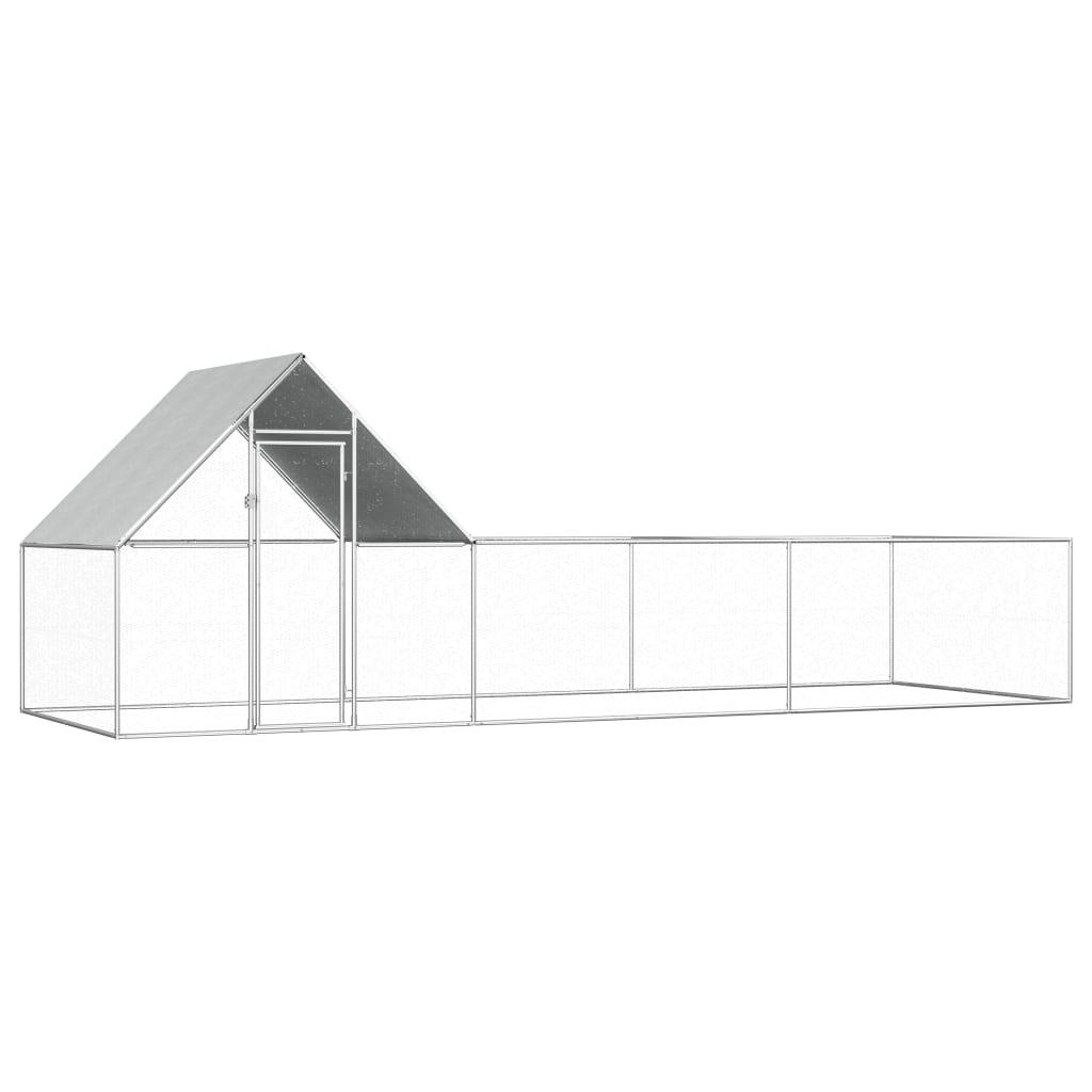 Chicken Coop 19.7'x6.6'x6.6' Galvanized Steel