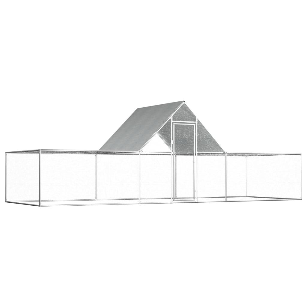 Chicken Coop 19.7'x6.6'x6.6' Galvanized Steel