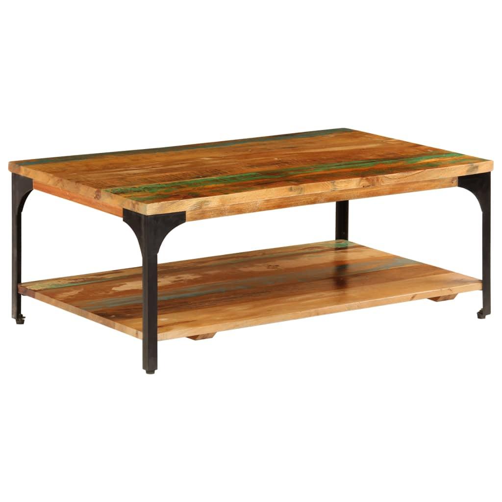 Coffee Table with Shelf 39.4"x23.6"x13.8" Solid Reclaimed Wood - vidaXL - 247324 - Set Shop and Smile