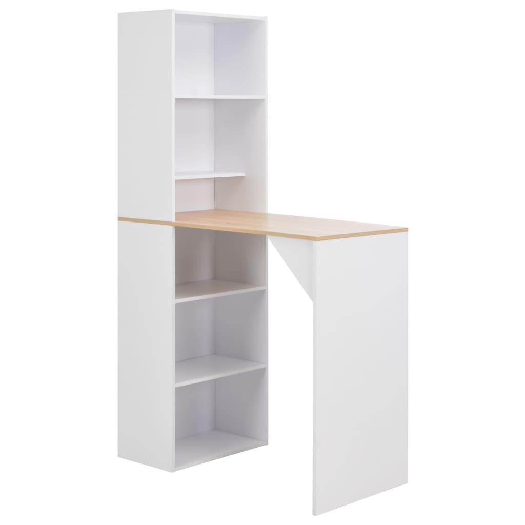 Bar Table with Cabinet White 45.3