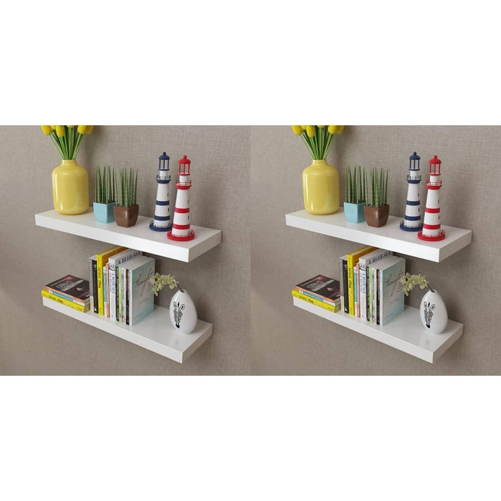 Wall Shelves 4 pcs White 23.6" - vidaXL - 275997 - Set Shop and Smile