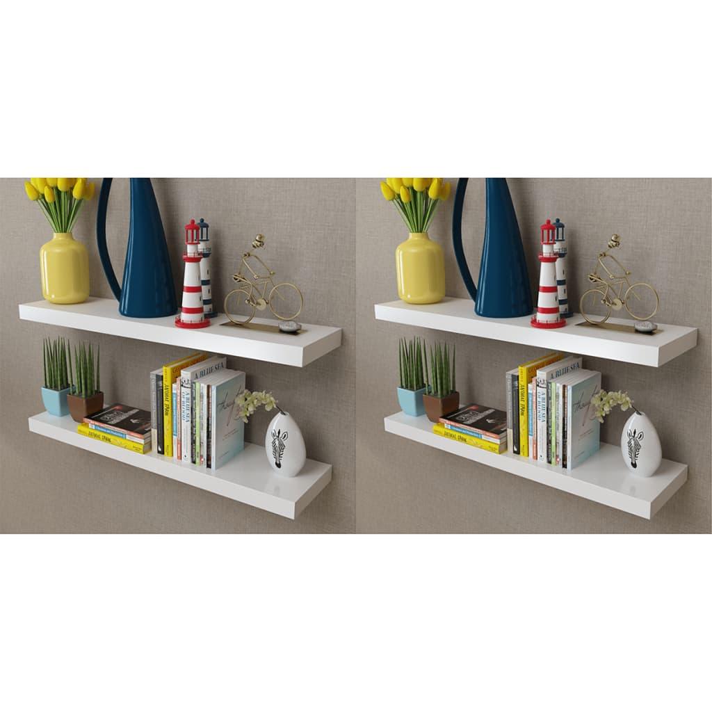 Wall Shelves 4 pcs White 31.5" - vidaXL - 275998 - Set Shop and Smile