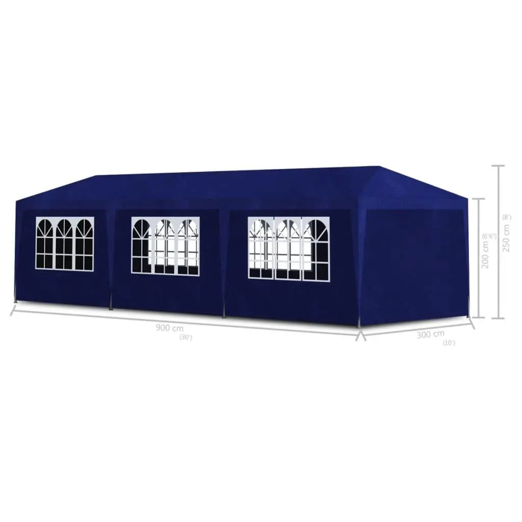 Party Tent 10'x30' Blue at Set Shop and Smile