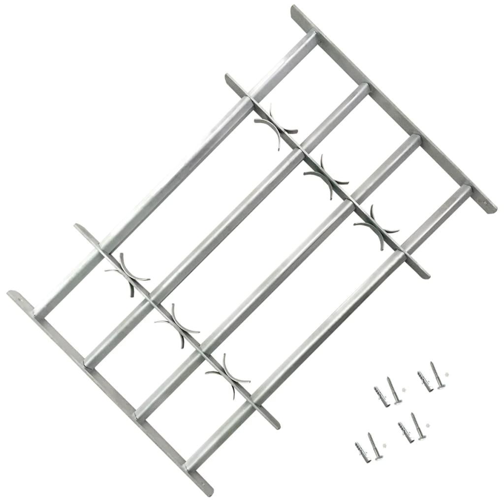 Adjustable Security Grille for Windows with 4 Crossbars 19.7