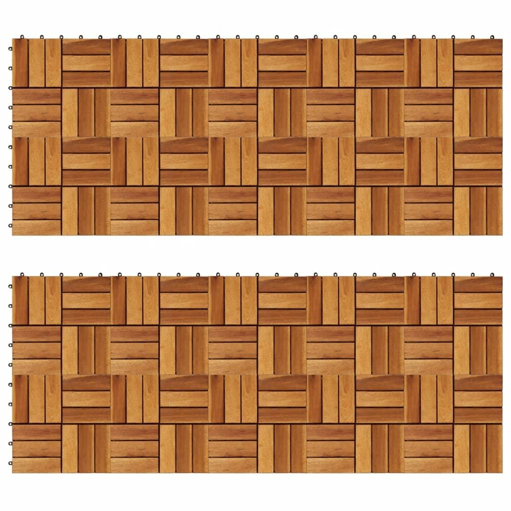 Decking Tiles 11.8"x11.8" Acacia Set of 20 - vidaXL - 271792 - Set Shop and Smile
