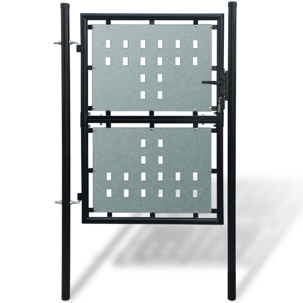 Black Single Door Fence Gate 39.4