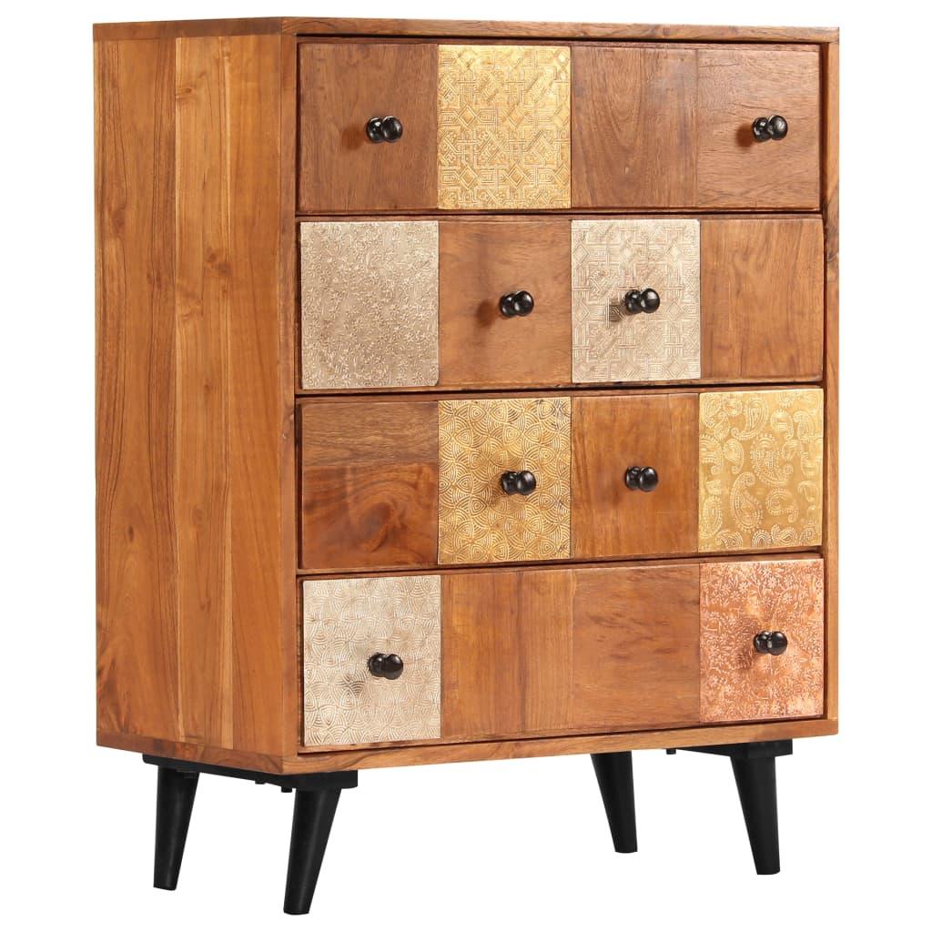 Chest of Drawers 23.6"x11.8"x29.5" Solid Acacia Wood - vidaXL - 247681 - Set Shop and Smile