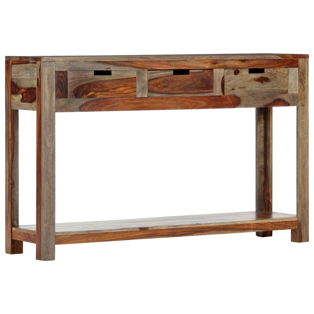 Console Table with 3 Drawers 47.2"x11.8"x29.5" Solid Sheesham Wood - vidaXL - 247753 - Set Shop and Smile