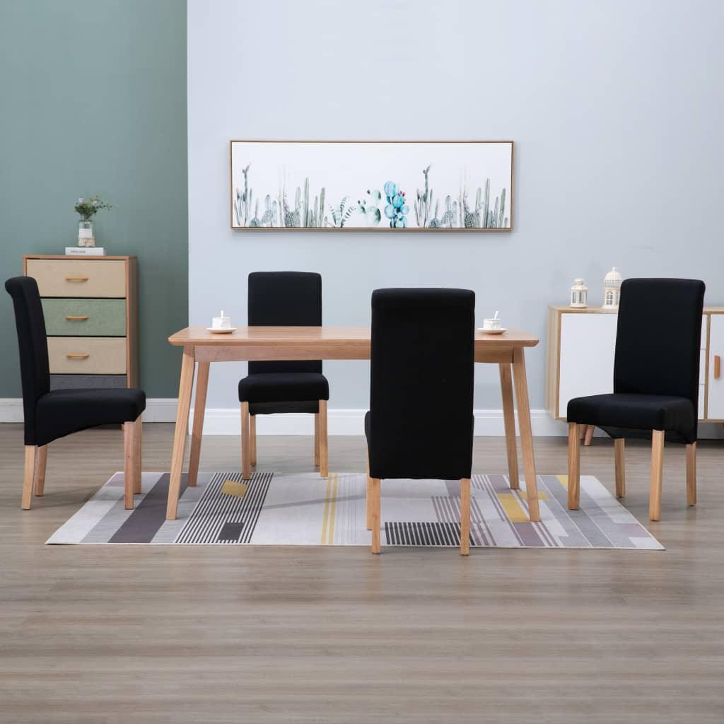 Dining Chairs 4 pcs Black Fabric - vidaXL - 249280 - Set Shop and Smile