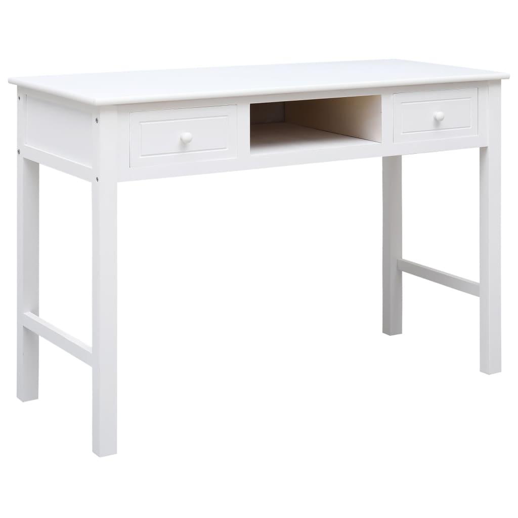 Writing Desk White 43.3"x17.7"x29.9" Wood - vidaXL - 284157 - Set Shop and Smile