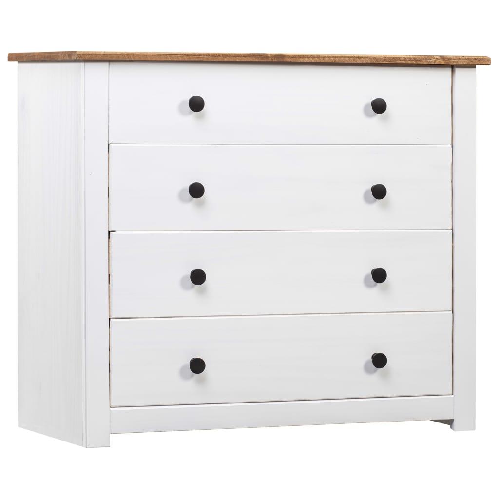 Side Cabinet White 31.5"x15.7"x28.7" Pine Panama Range - vidaXL - 282660 - Set Shop and Smile
