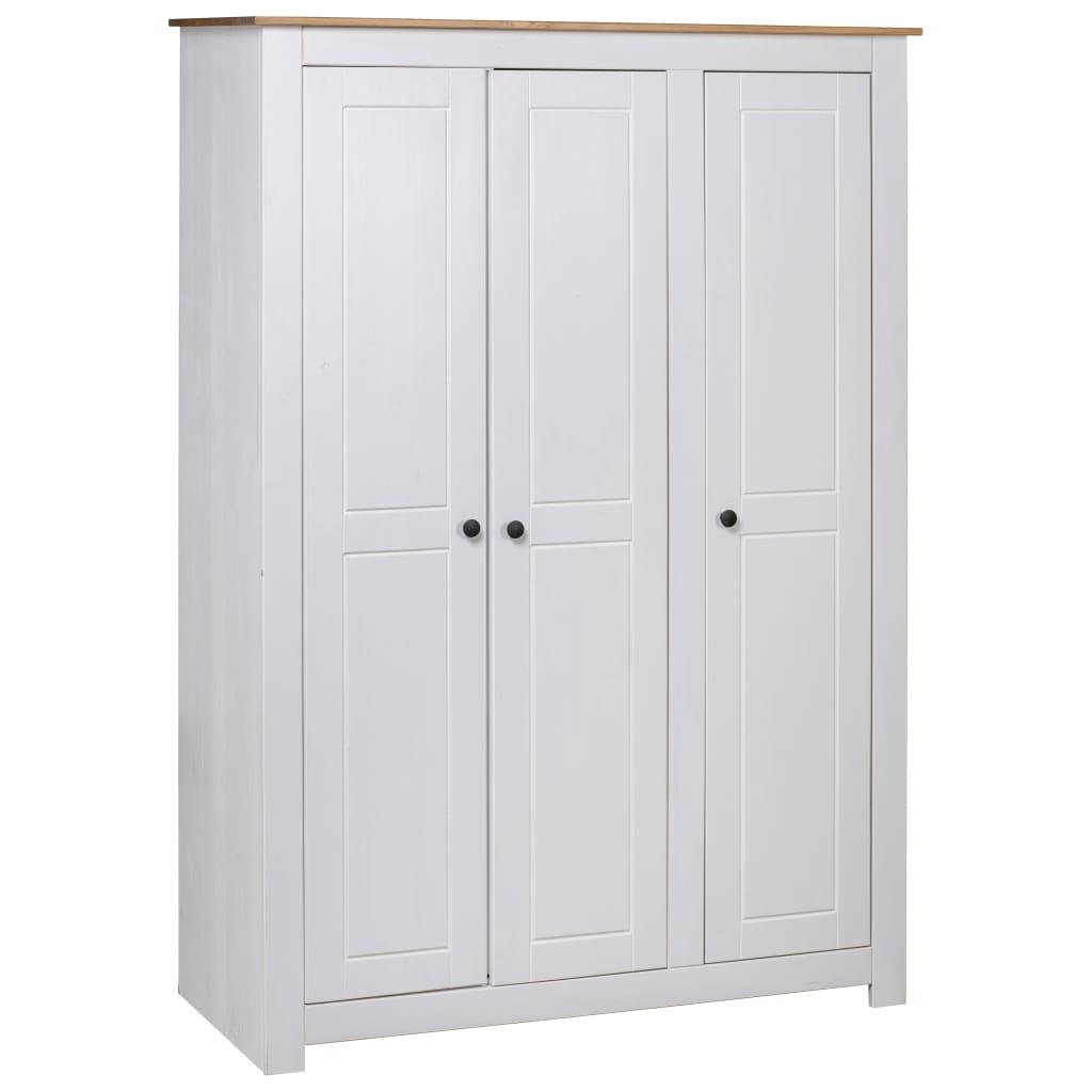 3-Door Wardrobe White 46.5
