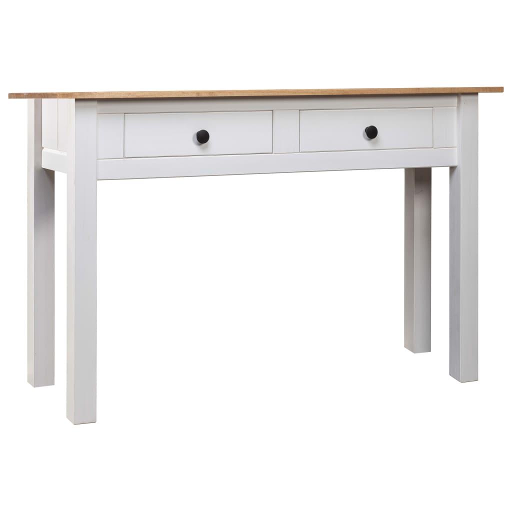 Console Table White 43.3"x15.7"x28.3" Solid Pine Wood Panama Range - vidaXL - 282681 - Set Shop and Smile