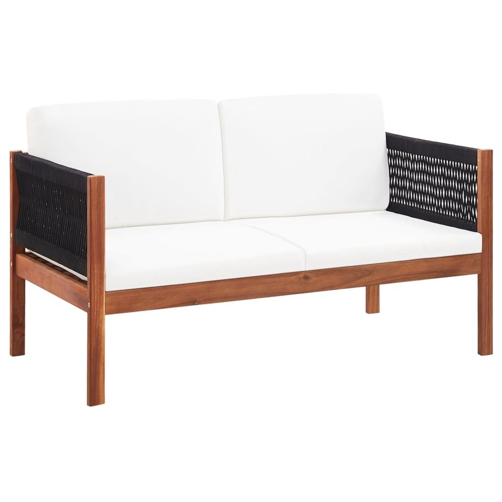 Patio Sofa 2-Seater Solid Acacia Wood