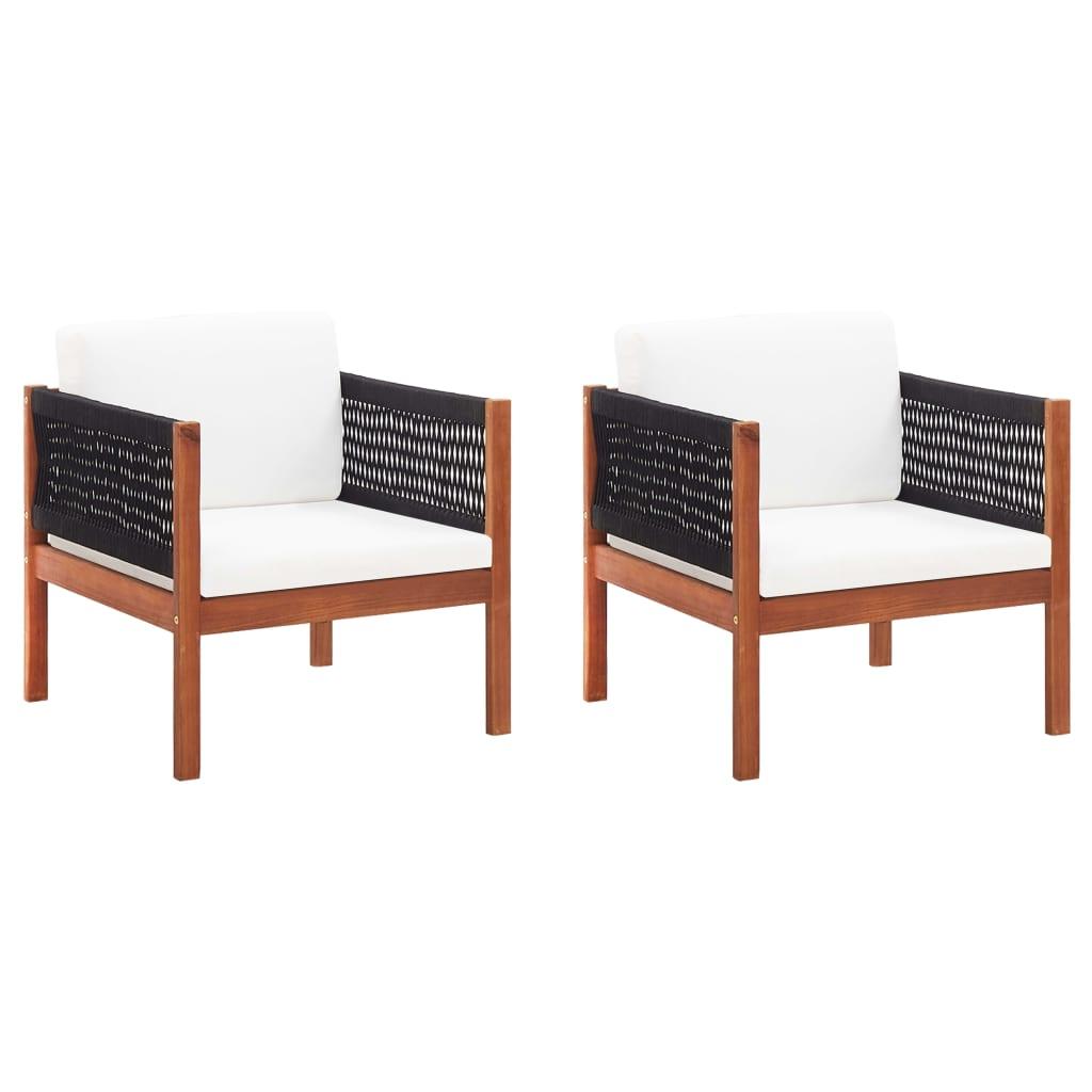 Patio Chairs 2 pcs Solid Acacia Wood